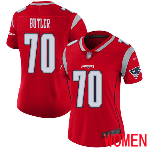 New England Patriots Football #70 Inverted Legend Limited Red Women Adam Butler NFL Jersey->women nfl jersey->Women Jersey
